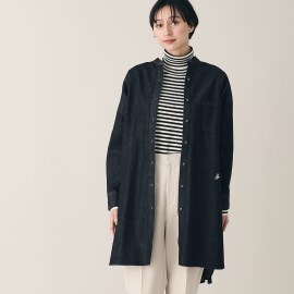 デッサン(レディース)(Dessin(Ladies))の【洗える】6OZデニムバンドカラーシャツ