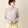 デッサン(レディース)(Dessin(Ladies))の【洗える】ボートネックメッシュニット ライトグレー(011)