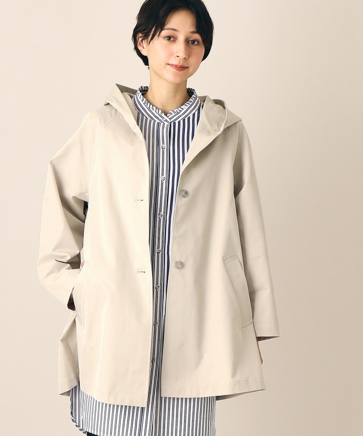 デッサン(レディース)(Dessin(Ladies))の【洗える】フーデッドハーフコート（S～L）3