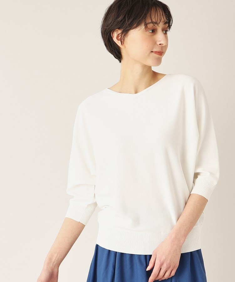 デッサン(レディース)(Dessin(Ladies))の【洗える】後ろボタンニットプルオーバー（XS～L）1