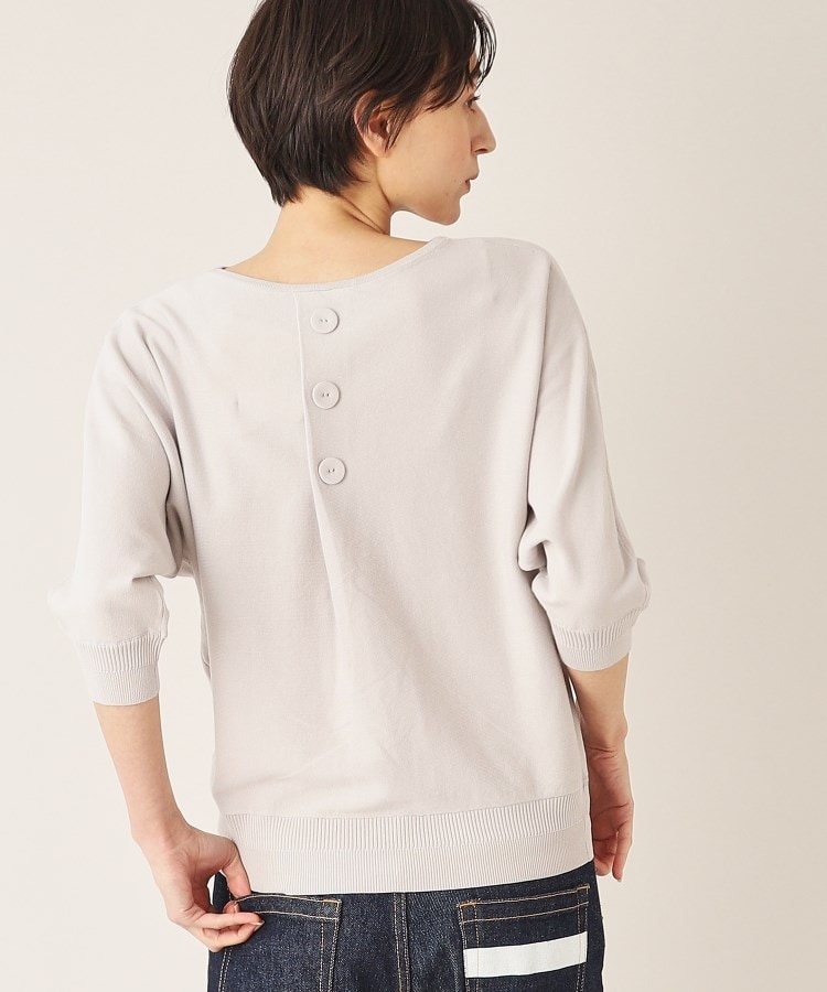 洗える】後ろボタンニットプルオーバー(XS~L)(ニット 洗える】後ろボタンニットプルオーバー(XS~L)(ニット