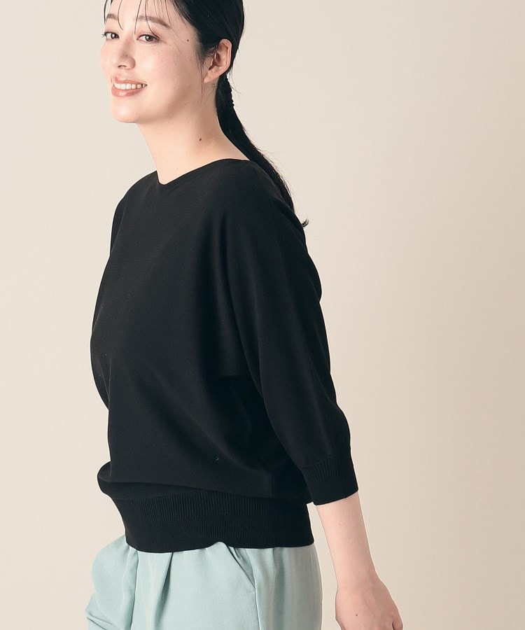洗える】後ろボタンニットプルオーバー(XS~L)(ニット 洗える】後ろボタンニットプルオーバー(XS~L)(ニット