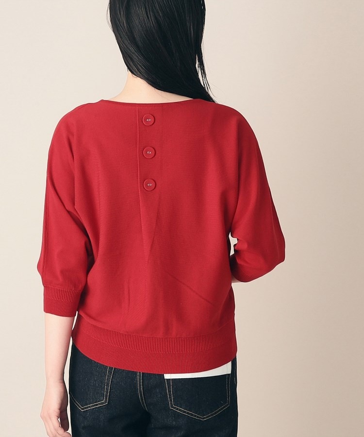 洗える】後ろボタンニットプルオーバー(XS~L)(ニット 洗える】後ろボタンニットプルオーバー(XS~L)(ニット