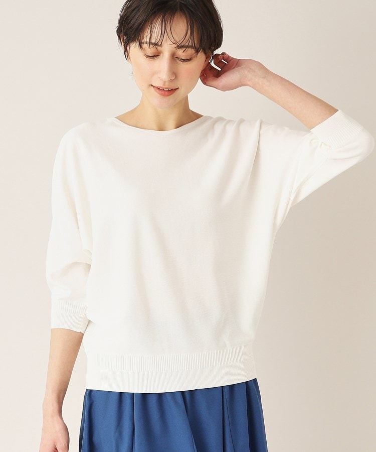 洗える】後ろボタンニットプルオーバー(XS~L)(ニット 洗える】後ろボタンニットプルオーバー(XS~L)(ニット