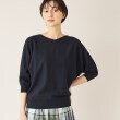 デッサン(レディース)(Dessin(Ladies))の【洗える】後ろボタンニットプルオーバー（XS～L） ネイビー(094)