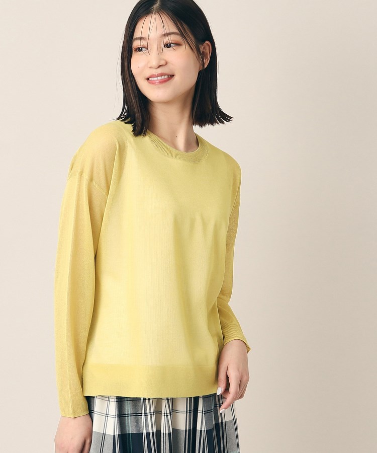 デッサン(レディース)(Dessin(Ladies))の【洗える】シースルークルーニット10