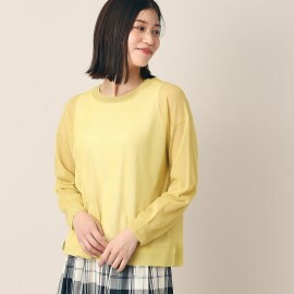 デッサン(レディース)(Dessin(Ladies))の【洗える】シースルークルーニット