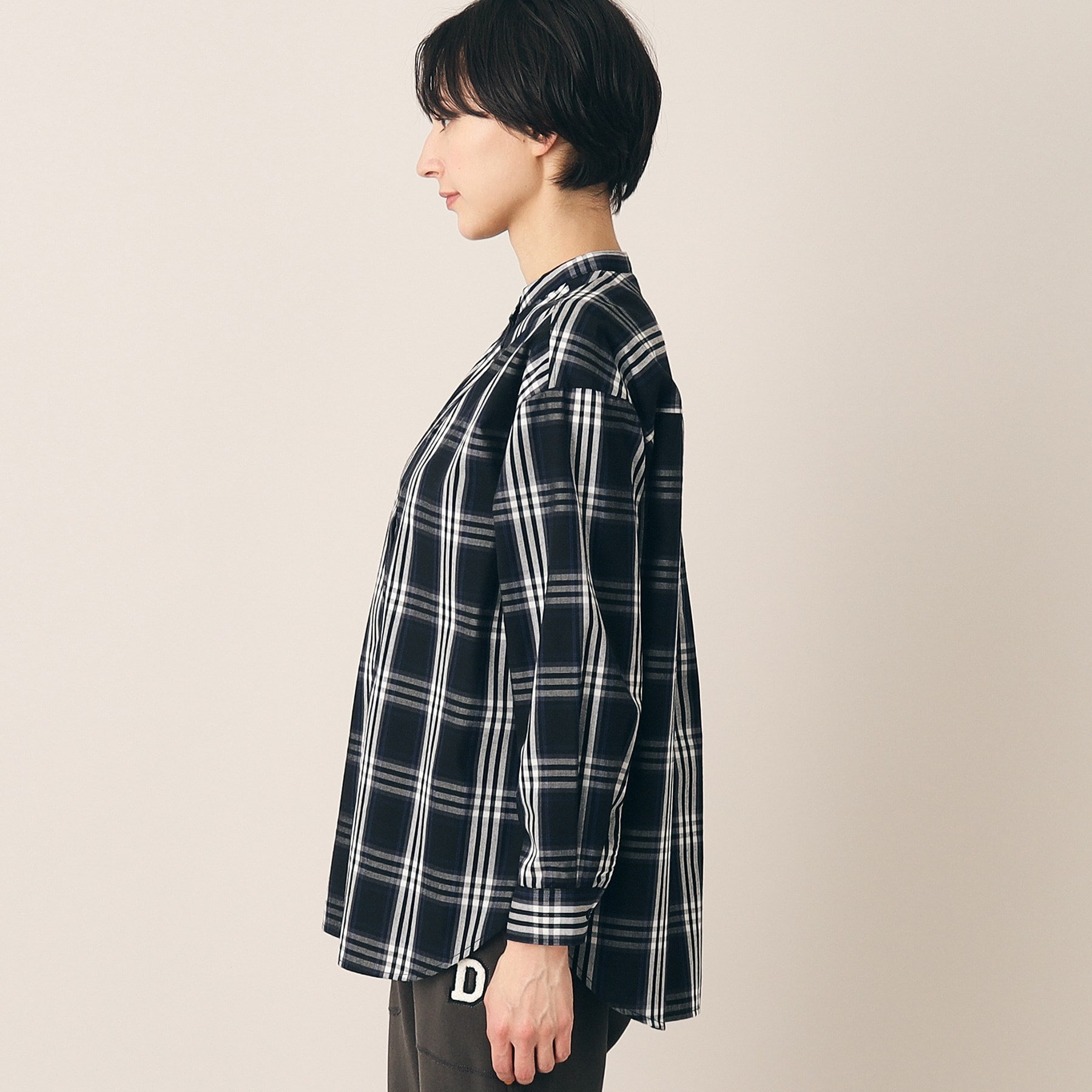 デッサン(レディース)(Dessin(Ladies))の【洗える】バンドカラーシャツ（XS～L）14