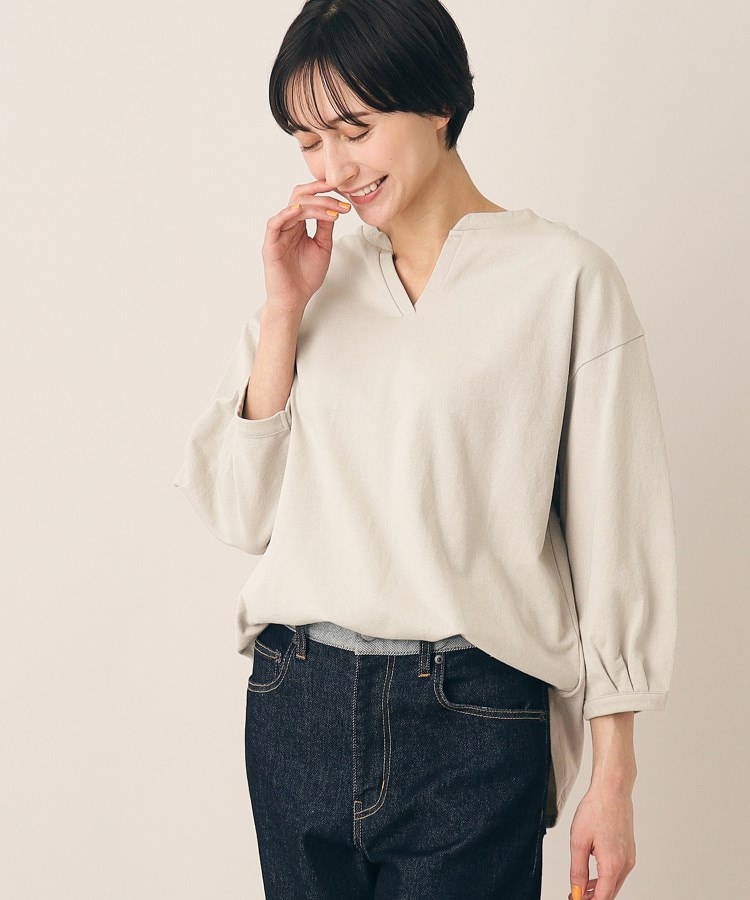 デッサン(レディース)(Dessin(Ladies))の【洗える】スキッパー5分袖カットソー（XS～L）6