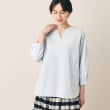 デッサン(レディース)(Dessin(Ladies))の【洗える】スキッパー5分袖カットソー（XS～L） サックスブルー(090)