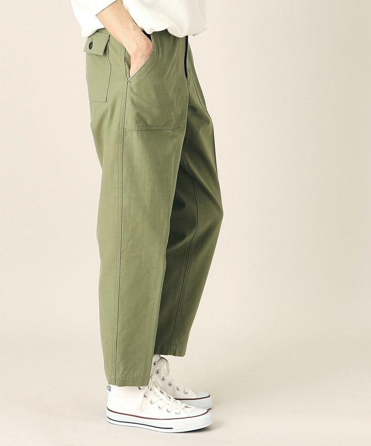 洗える】バックサテンベイカーパンツ(6~9分丈パンツ 洗える】バックサテンベイカーパンツ(6~9分丈パンツ
