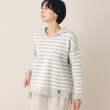 デッサン(レディース)(Dessin(Ladies))の【洗える】セーラーカラーボーダーニット グレー(312)