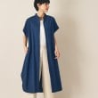 デッサン(レディース)(Dessin(Ladies))の【洗える】インド刺繍シャツワンピース ブルー(092)