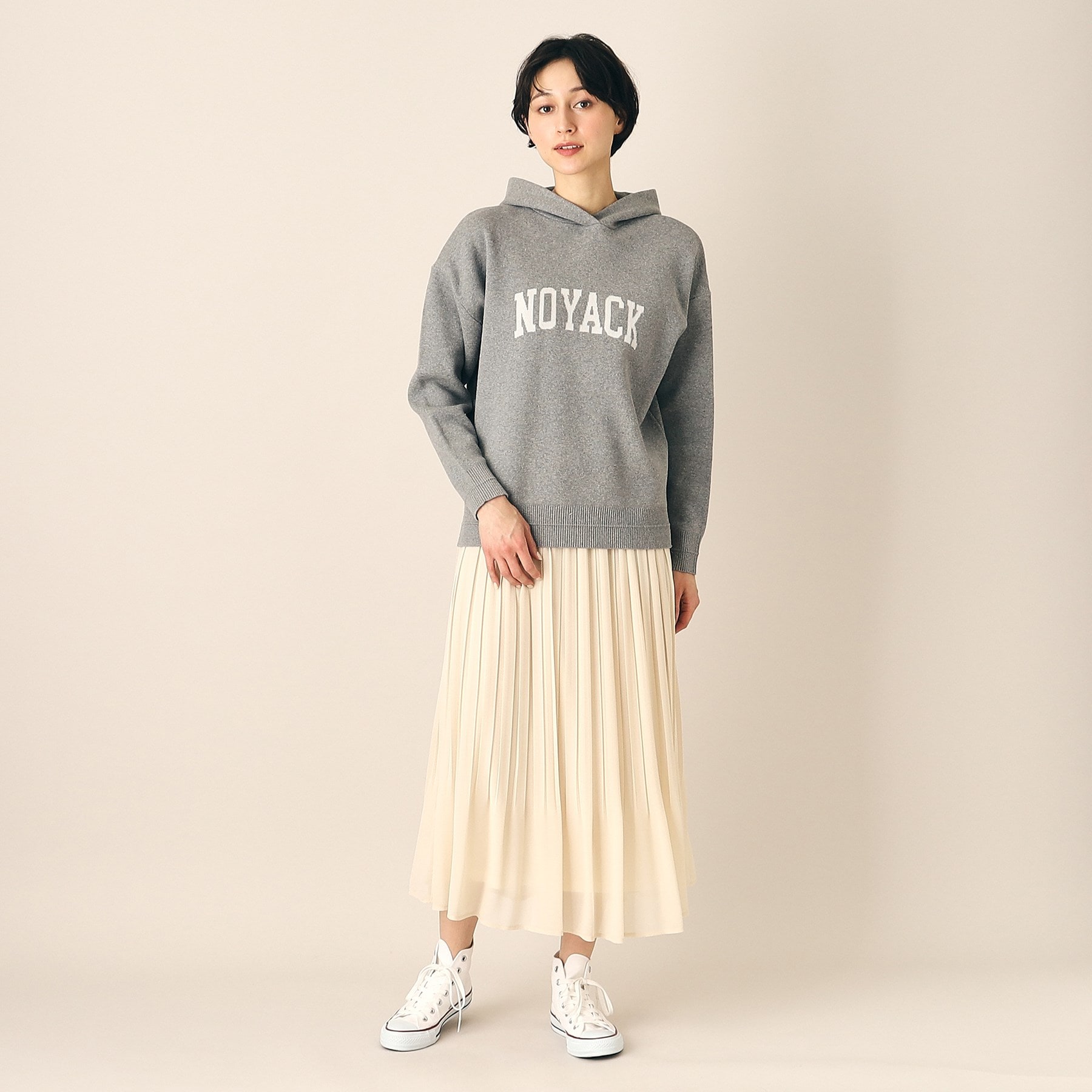 デッサン(レディース)(Dessin(Ladies))の【洗える】フーデッドロゴニット（XS～L）7