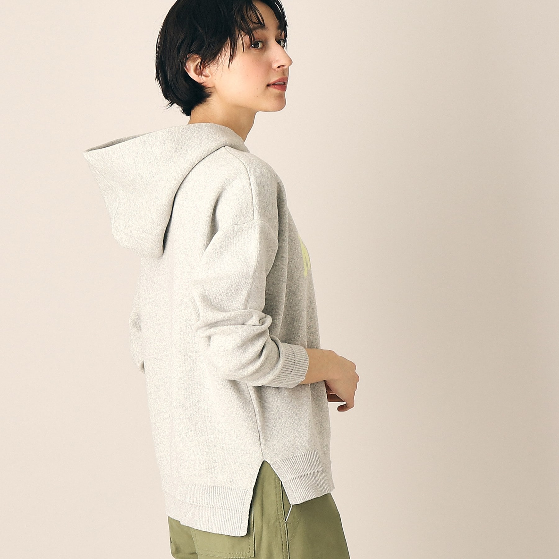 デッサン(レディース)(Dessin(Ladies))の【洗える】フーデッドロゴニット（XS～L）10