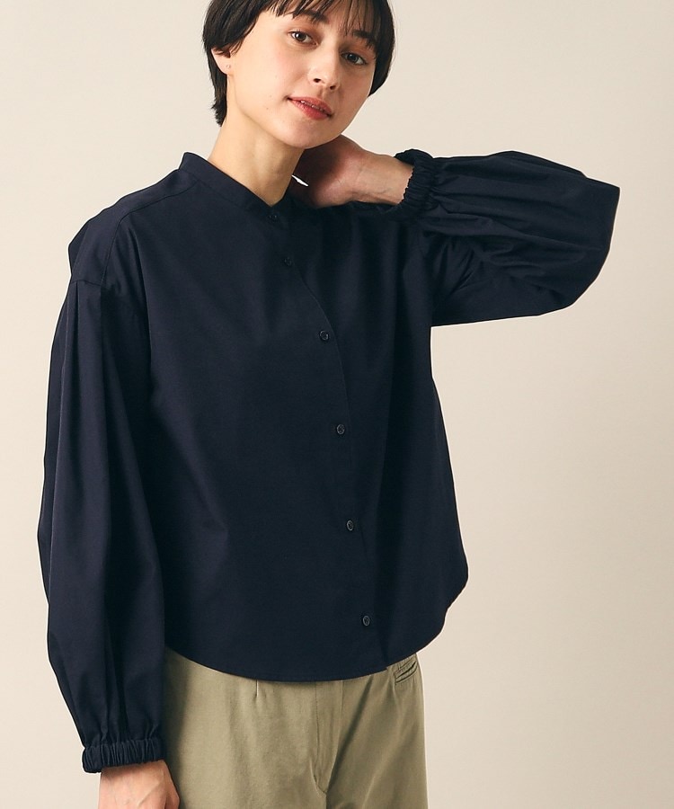 デッサン(レディース)(Dessin(Ladies))の【洗える】ボリュームスリーブバンドカラーシャツ（S～L）10