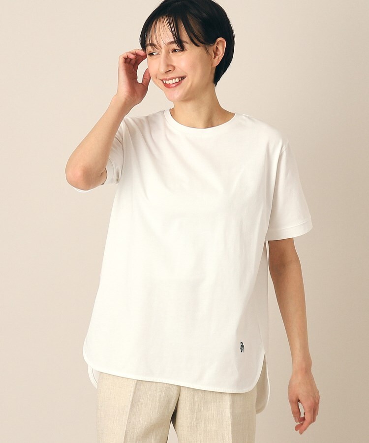 デッサン(レディース)(Dessin(Ladies))の【レイヤード・一枚着】シャツテールTシャツ（XS～L）13