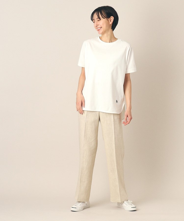 デッサン(レディース)(Dessin(Ladies))の【レイヤード・一枚着】シャツテールTシャツ（XS～L）15