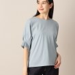 デッサン(レディース)(Dessin(Ladies))の【接触冷感・洗える】袖口タックカットソー（XS～L） ブルー(091)