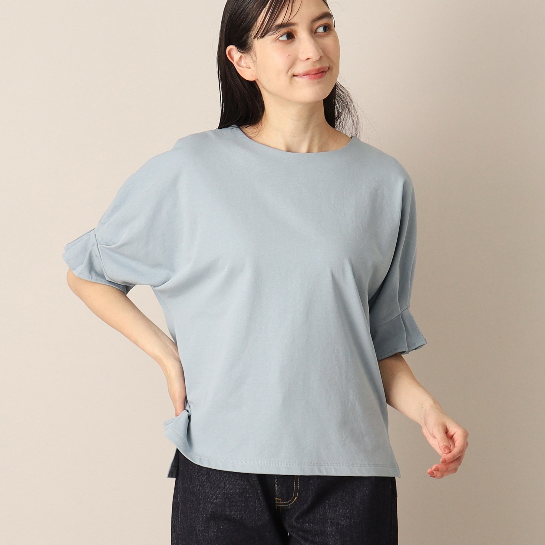 デッサン(レディース)(Dessin(Ladies))の【接触冷感・洗える】袖口タックカットソー（XS～L）6