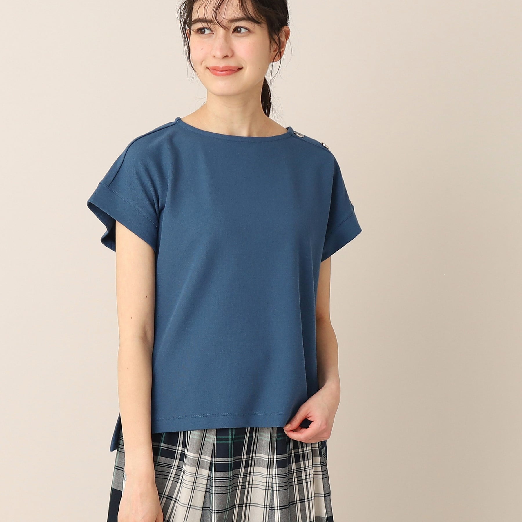 デッサン(レディース)(Dessin(Ladies))の【洗える】アンカーボタン付きカットソー（XS～L）1