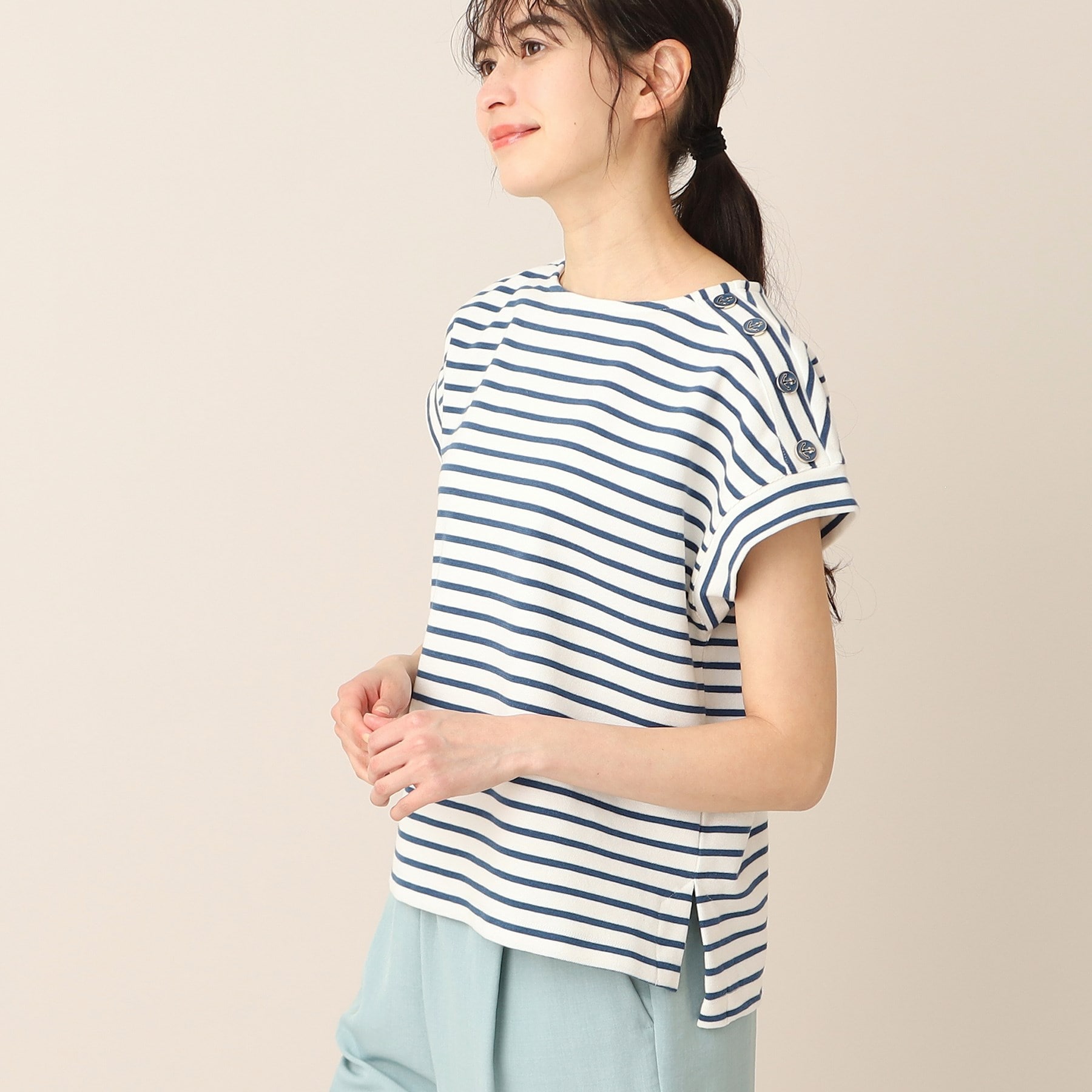 デッサン(レディース)(Dessin(Ladies))の【洗える】アンカーボタン付きカットソー（XS～L）10