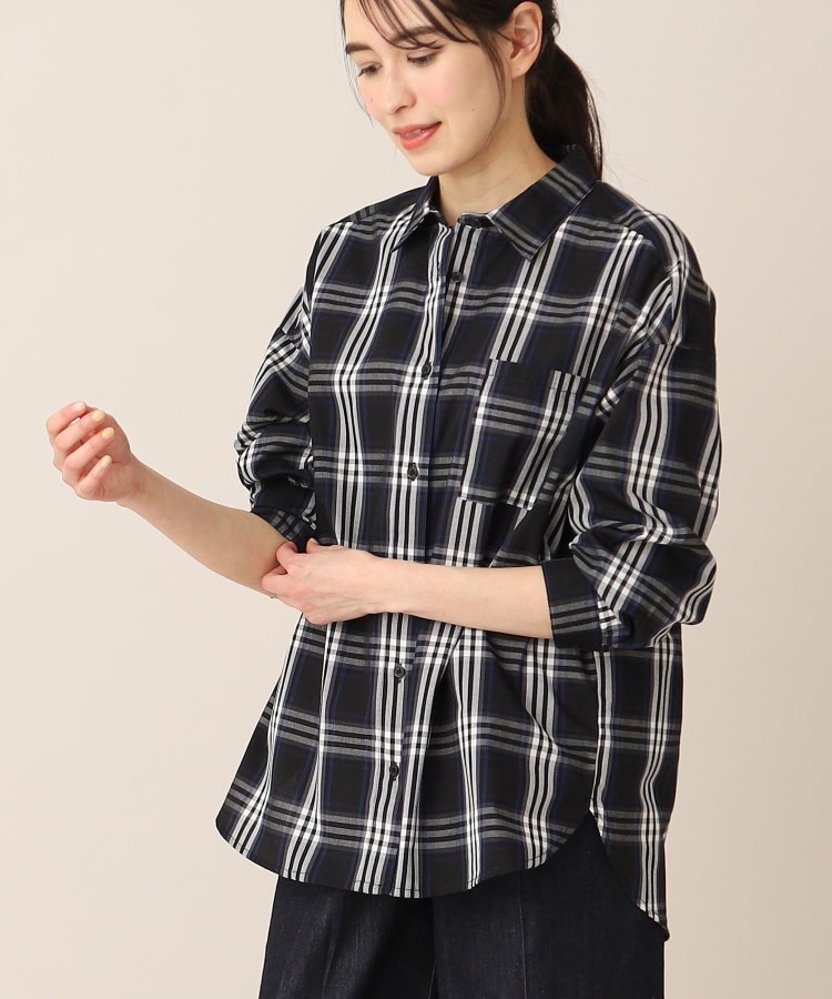 デッサン(レディース)(Dessin(Ladies))の【洗える】ドロップショルダーシャツ（XS～L）6