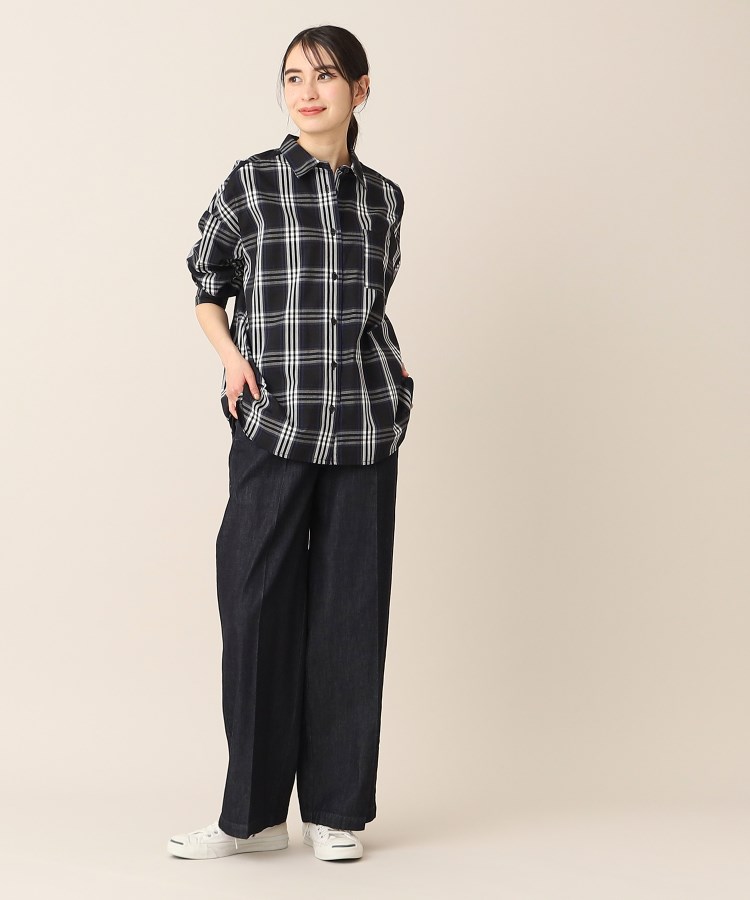 デッサン(レディース)(Dessin(Ladies))の【洗える】ドロップショルダーシャツ（XS～L）7