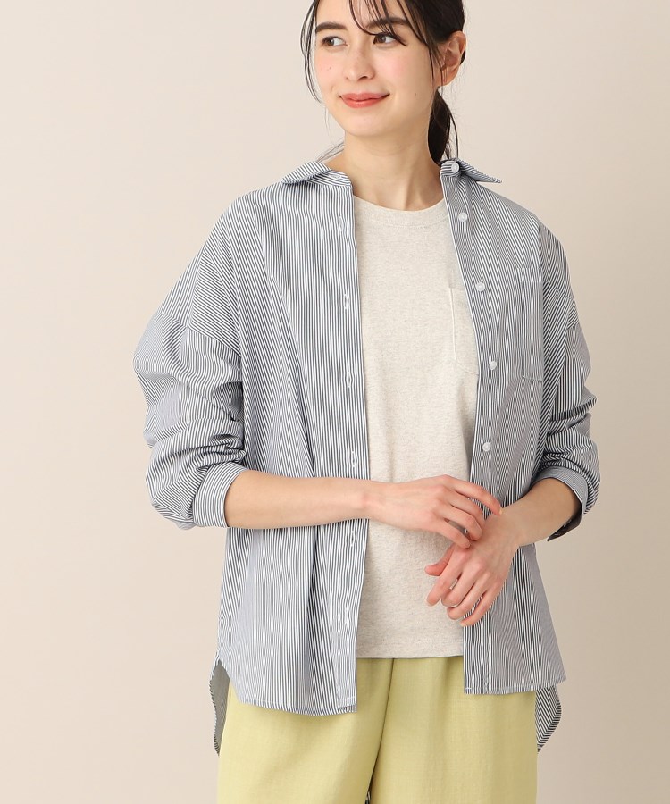 デッサン(レディース)(Dessin(Ladies))の【洗える】ドロップショルダーシャツ（XS～L）9