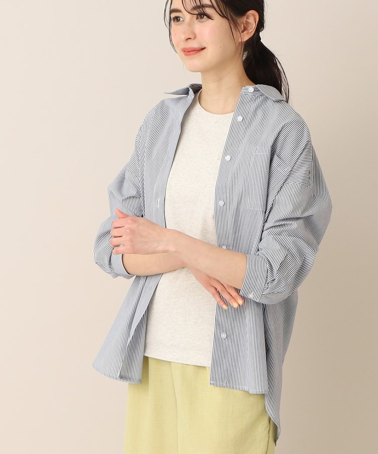 デッサン(レディース)(Dessin(Ladies))の【洗える】ドロップショルダーシャツ（XS～L） アイボリー(304)