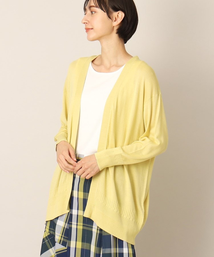 デッサン(レディース)(Dessin(Ladies))の【洗える】トッパーカーディガン ライトイエロー(030)
