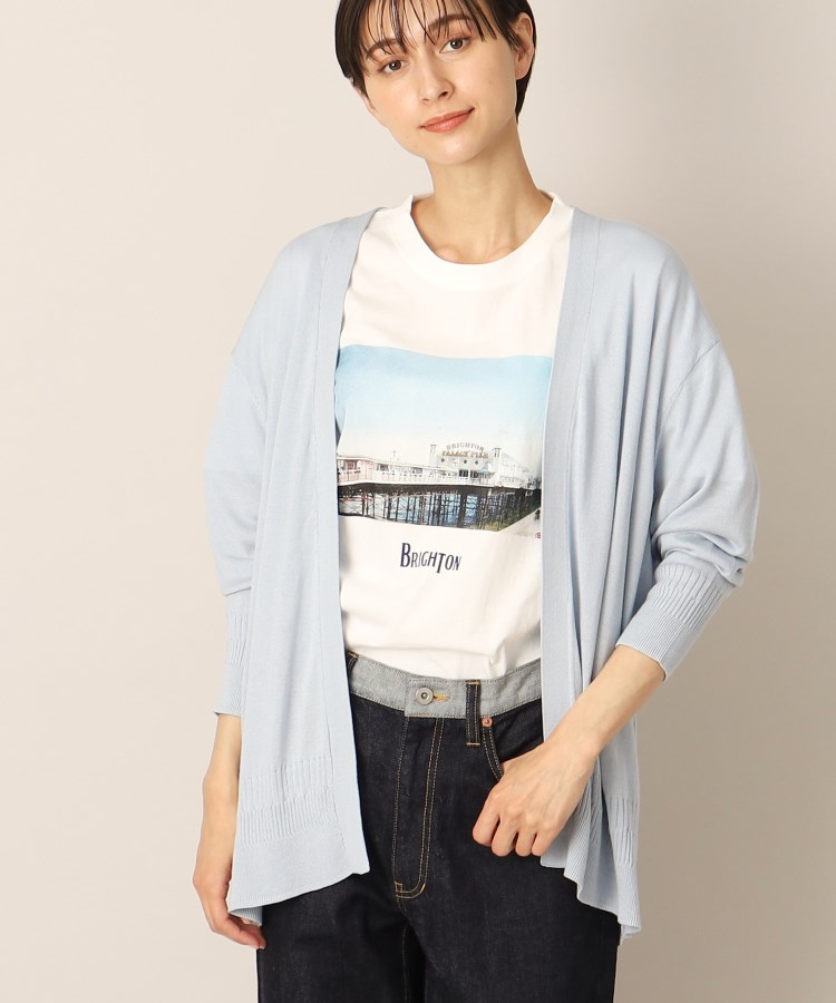 デッサン(レディース)(Dessin(Ladies))の【洗える】トッパーカーディガン ブルー(091)