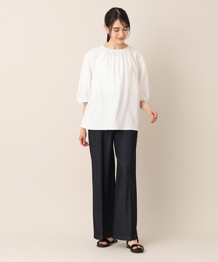 デッサン(レディース)(Dessin(Ladies))の【洗える】レーヨン麻ギャザーブラウス（XS～L）2