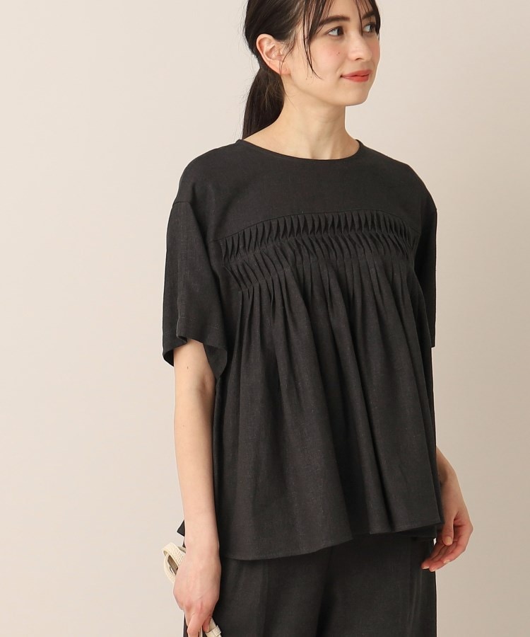 デッサン(レディース)(Dessin(Ladies))の【洗える】レーヨン麻タックブラウス（XS～L）5