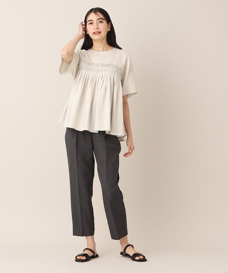 デッサン(レディース)(Dessin(Ladies))の【洗える】レーヨン麻タックブラウス（XS～L）11