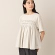 デッサン(レディース)(Dessin(Ladies))の【洗える】レーヨン麻タックブラウス（XS～L） グレージュ(050)