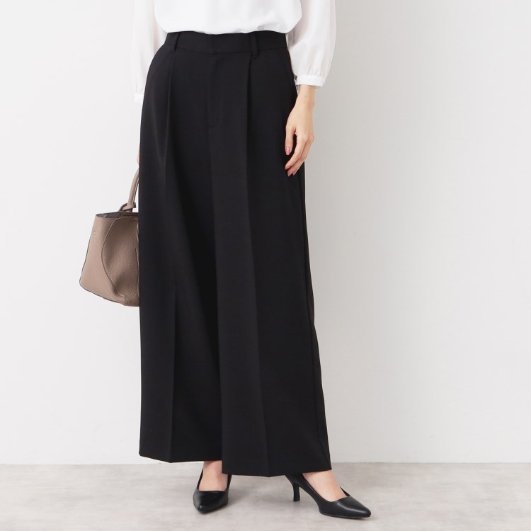 デッサン(レディース)(Dessin(Ladies))の【入卒/セレモニー/セットアップ可能/洗える】ワンタックワイドパンツ フルレングスパンツ