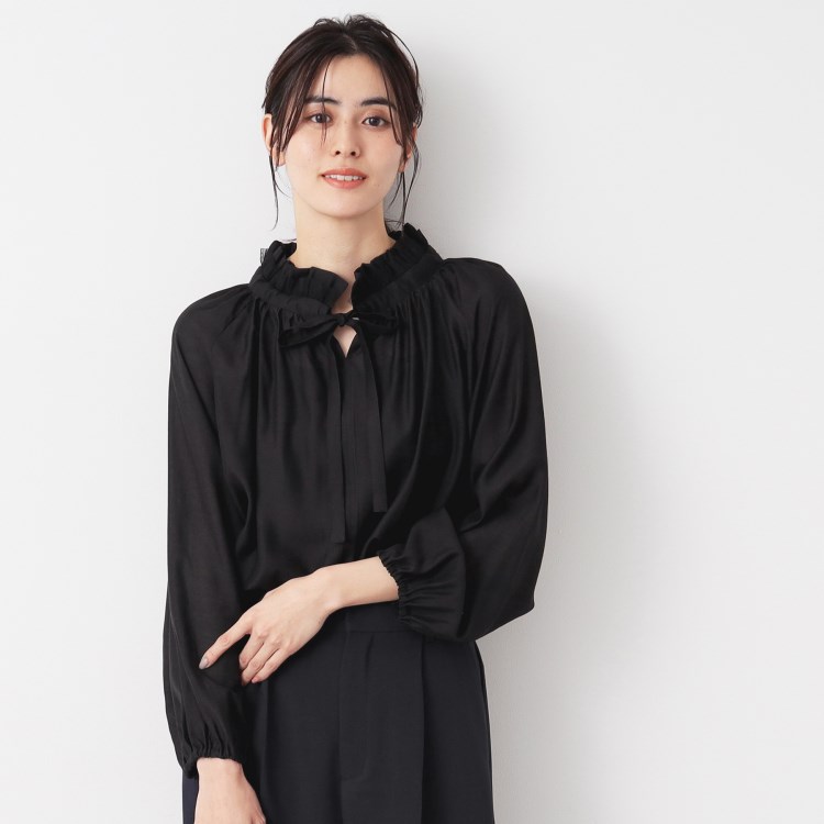デッサン(レディース)(Dessin(Ladies))の【入卒/セレモニー/洗える】フリルリボンチュールブラウス シャツ・ブラウス