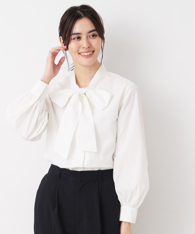 デッサン(レディース)(Dessin(Ladies))の【入卒/セレモニー/洗える】ボウタイリボンブラウス1