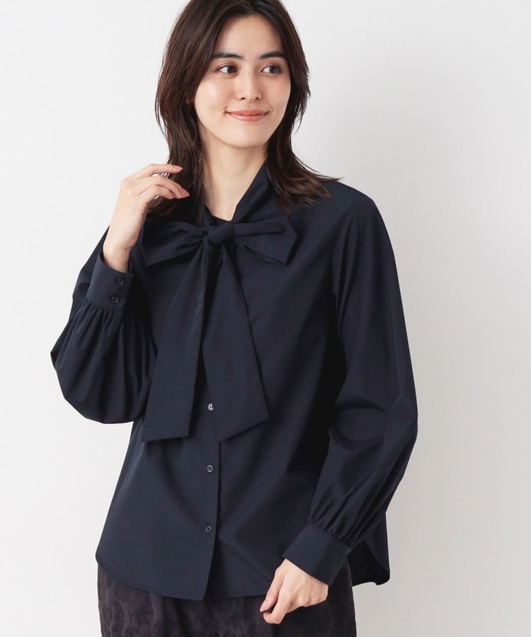 デッサン(レディース)(Dessin(Ladies))の【入卒/セレモニー/洗える】ボウタイリボンブラウス ネイビー(094)