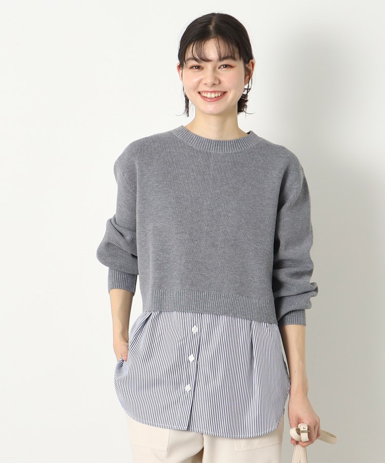 デッサン(レディース)(Dessin(Ladies))の【洗える】シャツレイヤード風ニット5