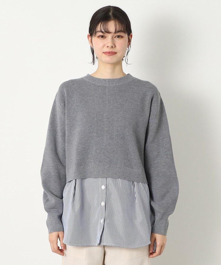 デッサン(レディース)(Dessin(Ladies))の【洗える】シャツレイヤード風ニット9