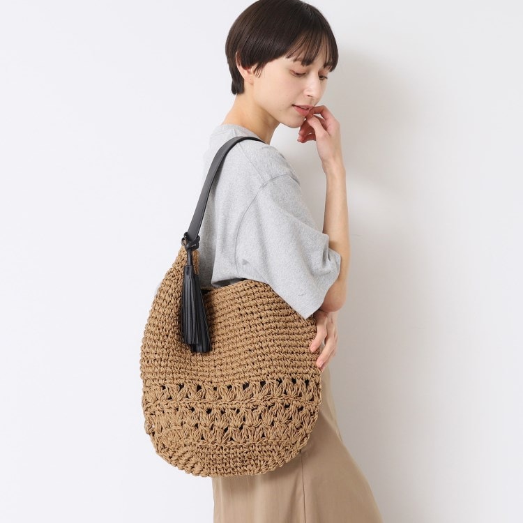 デッサン(レディース)(Dessin(Ladies))の【軽量】タッセルペーパーショルダーバッグ ショルダーバッグ