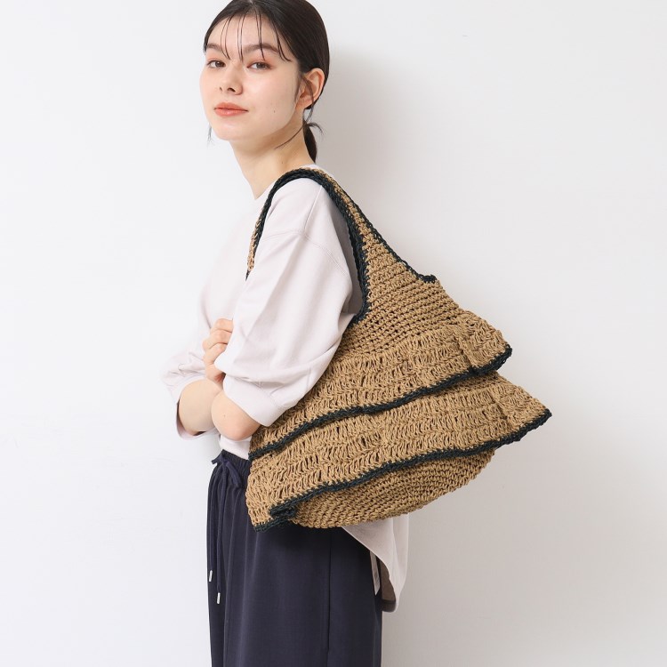 デッサン(レディース)(Dessin(Ladies))の【軽量】フリルペーパートート トートバッグ