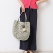 デッサン(レディース)(Dessin(Ladies))の【軽量】ポンポンチャームペーパートート ライトグレー(511)