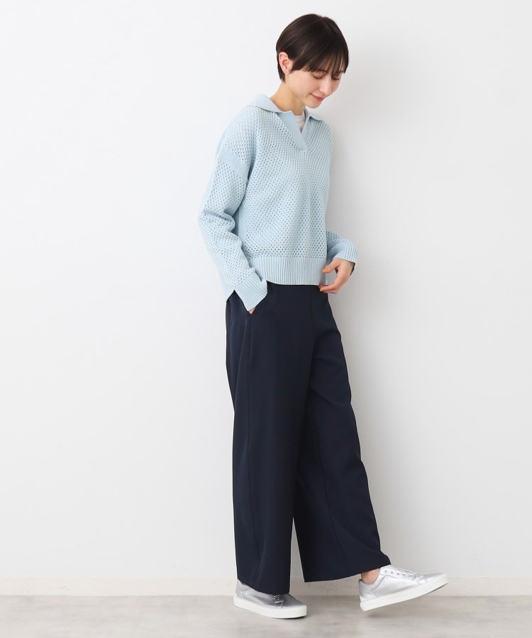 デッサン(レディース)(Dessin(Ladies))の【洗える】襟付きメッシュニット10