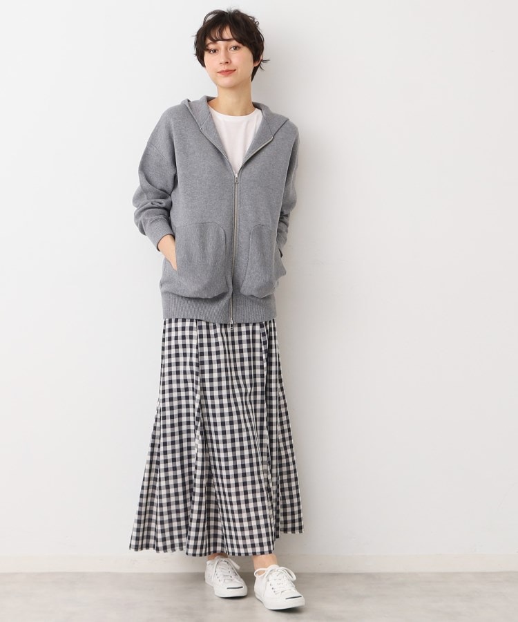 デッサン(レディース)(Dessin(Ladies))の【洗える】フーデットニットミラノリブカーデ2