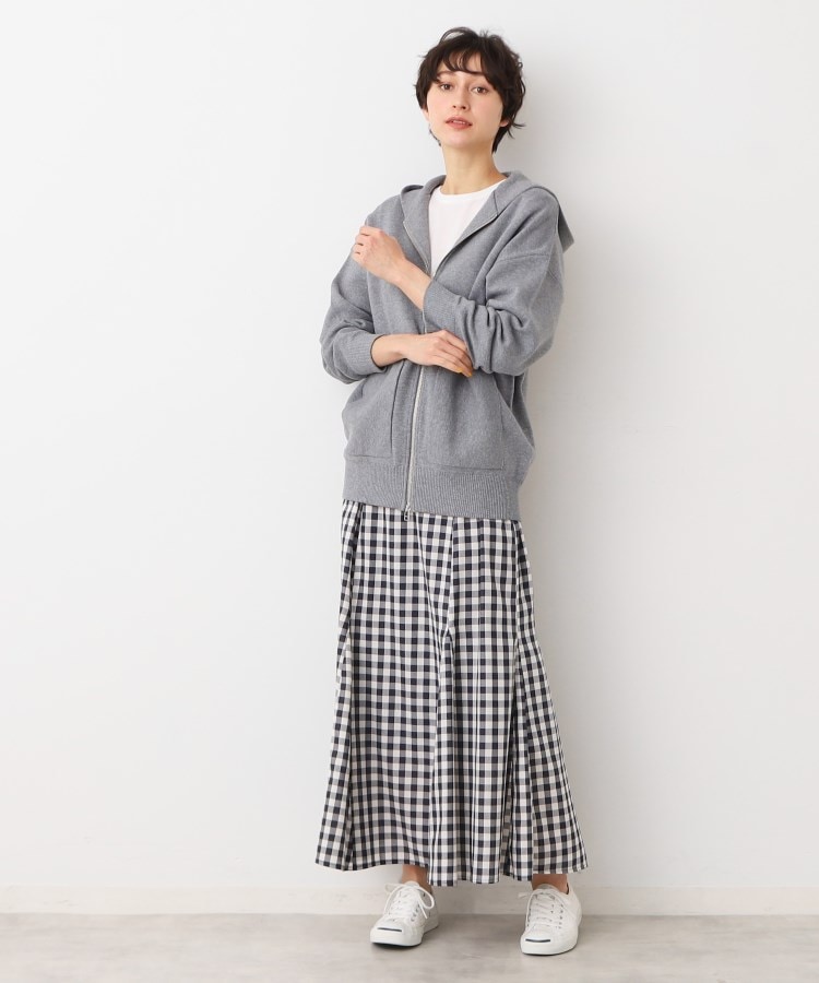 デッサン(レディース)(Dessin(Ladies))の【洗える】フーデットニットミラノリブカーデ3