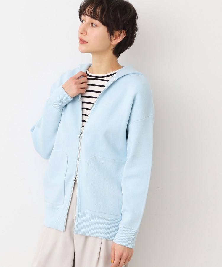 デッサン(レディース)(Dessin(Ladies))の【洗える】フーデットニットミラノリブカーデ5
