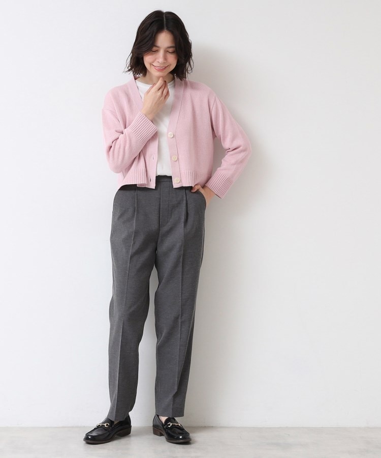 デッサン(レディース)(Dessin(Ladies))の【多機能・後ろゴム】リネンブレンドテーパードパンツ2